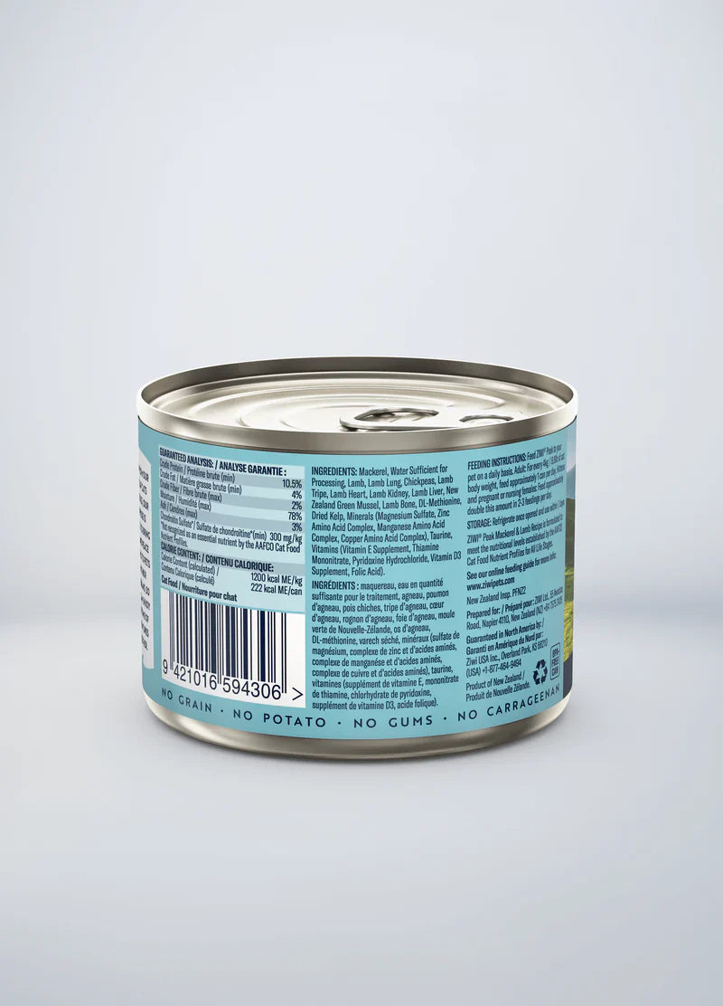 ZiwiPeak - Wet Mackerel & Lamb Recipe for Cats